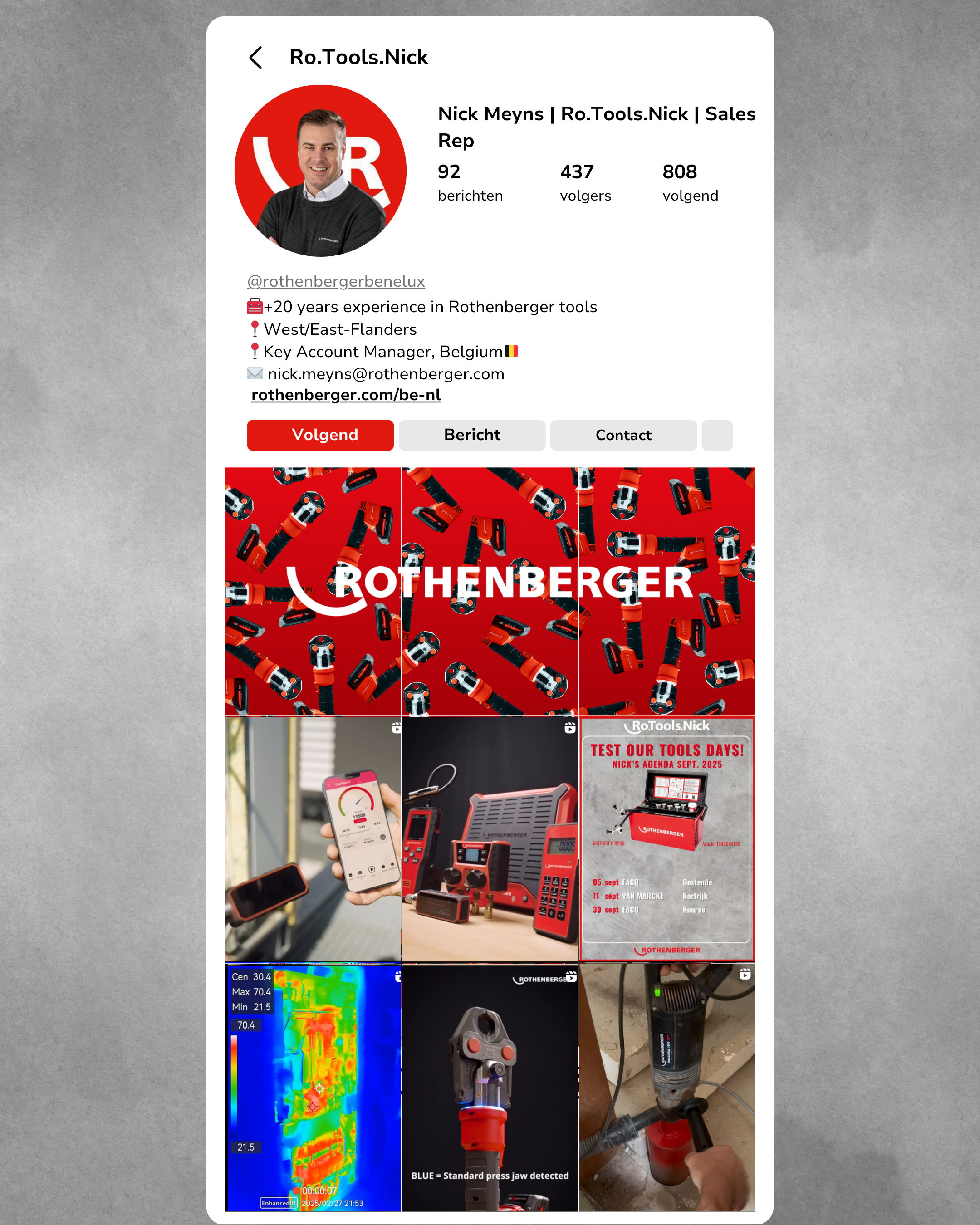 Rothenberger social media content